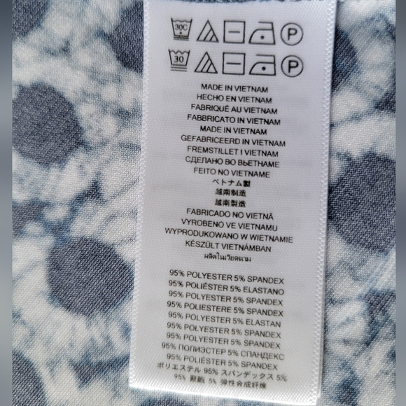 Michael Kors Navy Blue Polka Dot Sunburst Career Wear Office Short Sleeve Dress - Picture 7 of 9